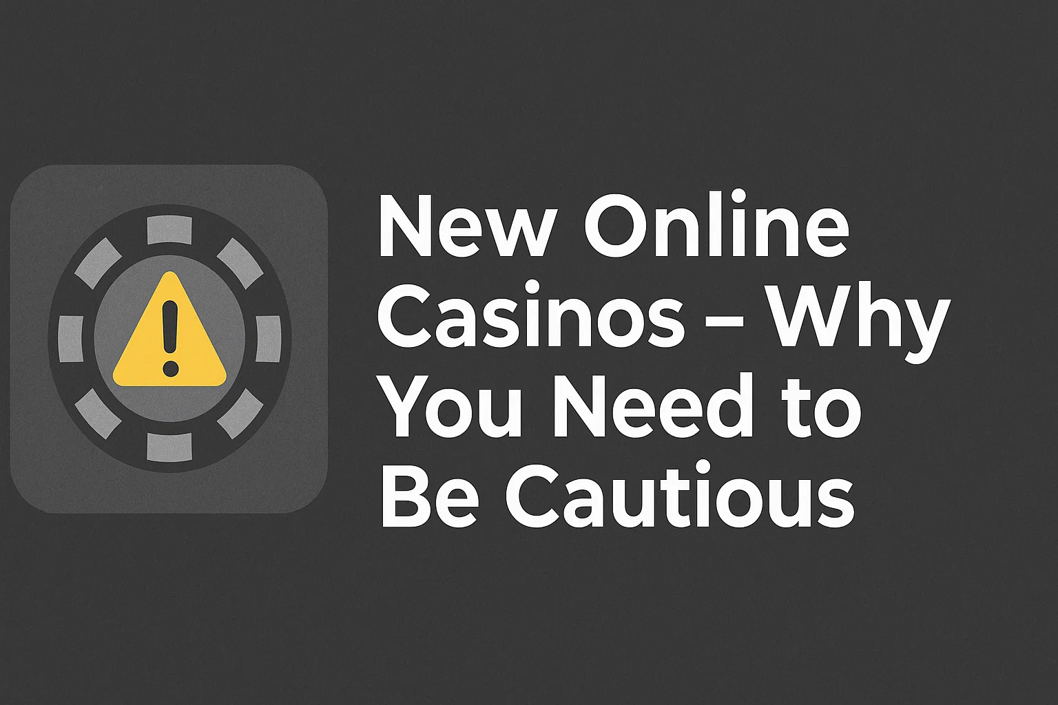New Online Casinos – Why You Need to Be Cautious